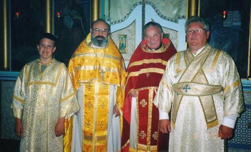Server Adam, Fr. Boris Slootsky, Fr. Boris Vlasenko, Subdeacon Ed Dawson